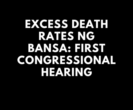 EXCESS Death Rates ng Bansa: First Congressional Hearing